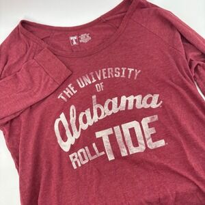 University of Alabama Roll Tide Long Sleeve Shirt Womens XL Red Graphic Tee‎